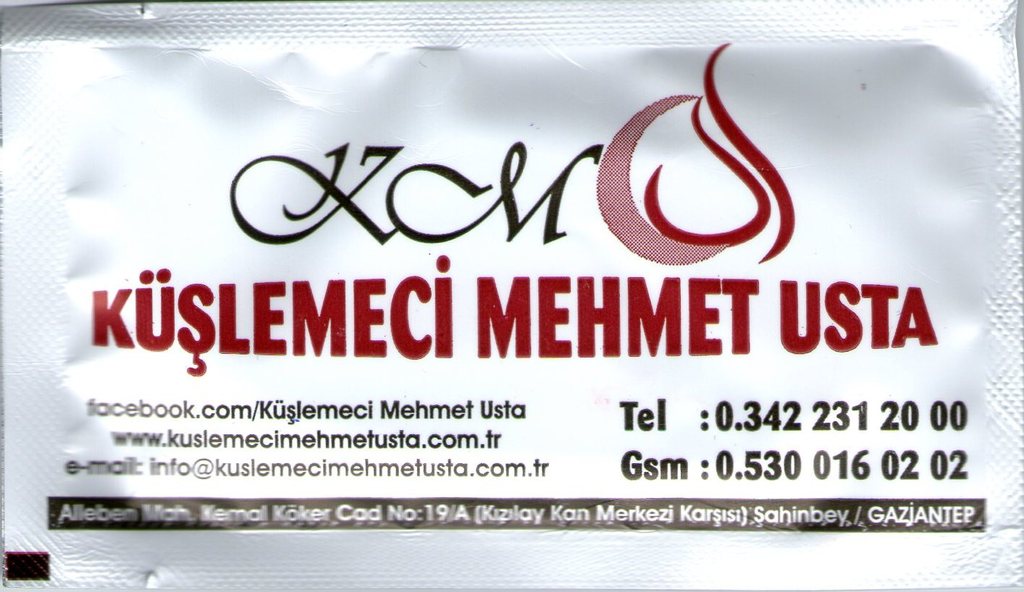 0311 Küşlemeci Mehmet Usta - Antep